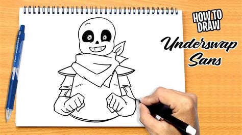 how to draw underswap sans.